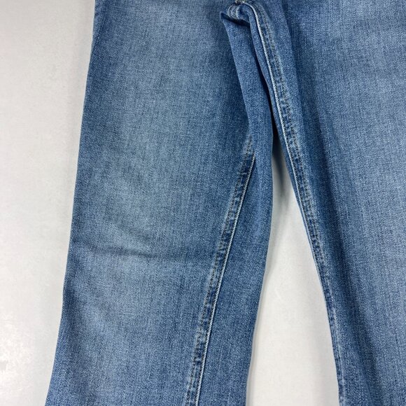 GRLFRND Jeans Women's Measured 25x23 Reed Slim Leg Crop Blue Frayed Denim Tag 25 - Picture 4 of 16